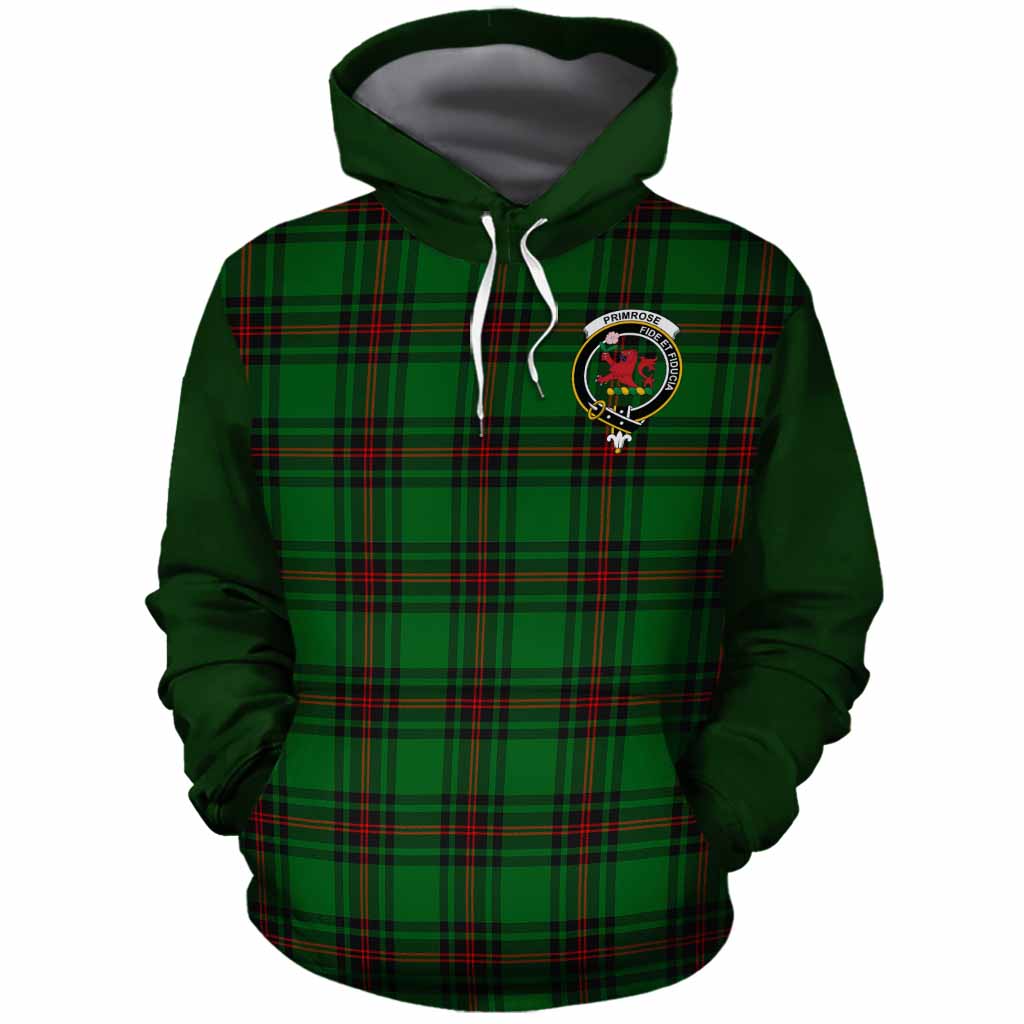 Primrose Tartan Accent Cotton Hoodie with Family Crest