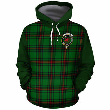 Primrose Tartan Accent Cotton Hoodie with Family Crest