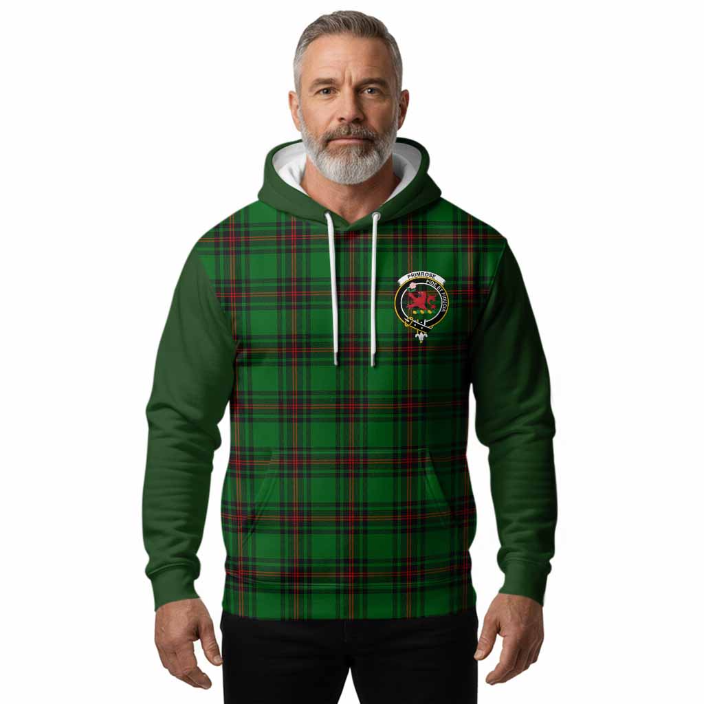 Primrose Tartan Accent Hoodie with Family Crest