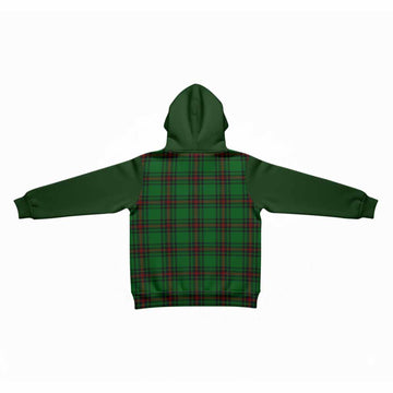 Primrose Tartan Accent Kid Hoodie with Family Crest