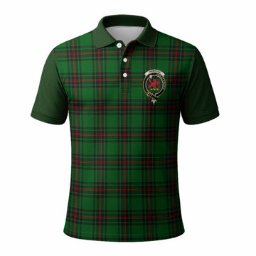 Primrose Tartan Accent Polo Shirt with Family Crest