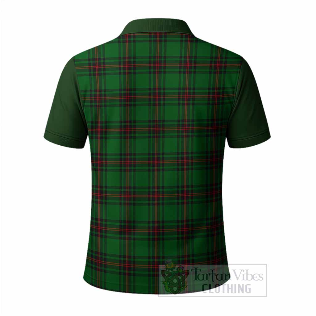 Primrose Tartan Accent Polo Shirt with Family Crest