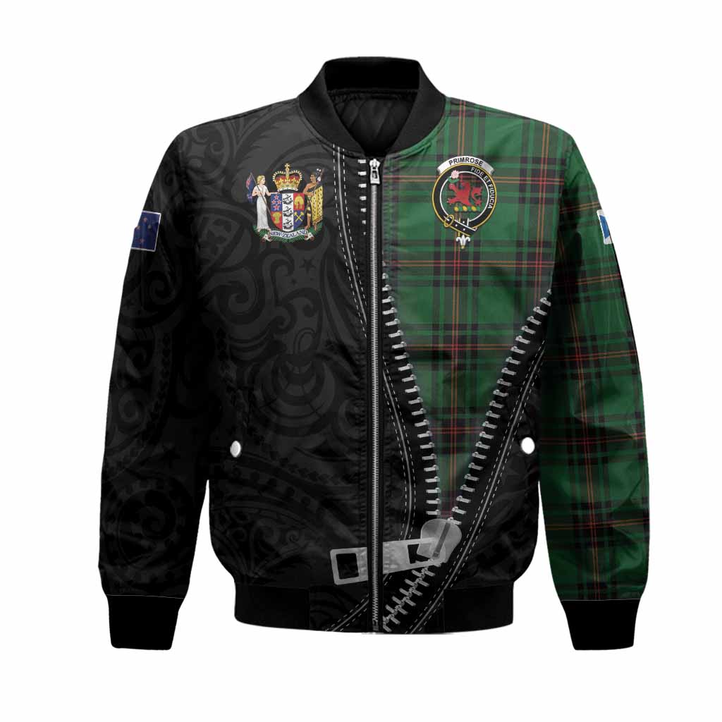 Primrose Tartan Bomber Jacket New Zealand Pattern Unique Zipper Stylized