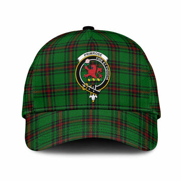 Primrose Tartan Classic Cap with Family Crest