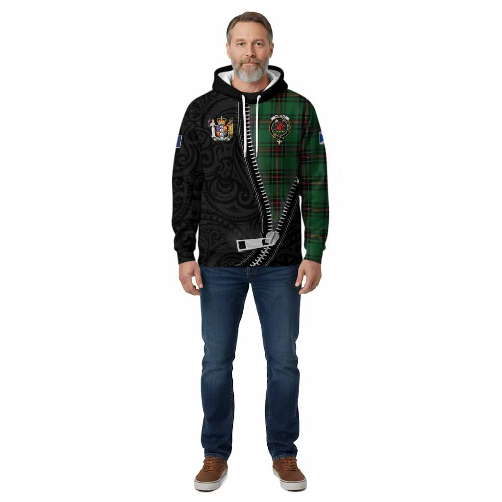 Primrose Tartan Cotton Hoodie New Zealand Pattern Unique Zipper Stylized