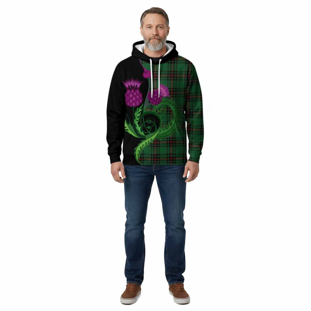 Primrose Tartan Cotton Hoodie Traditional Scottish Thistle