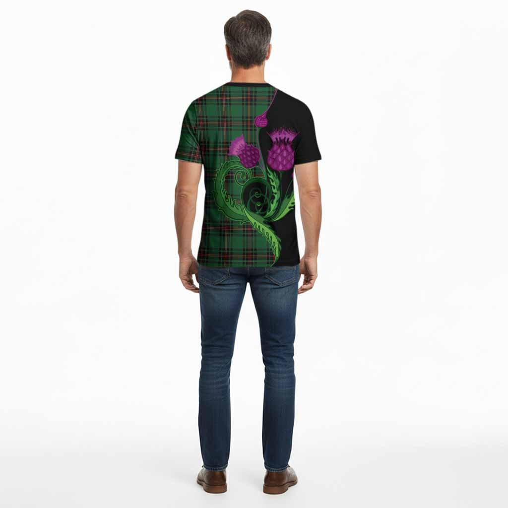 Primrose Tartan Cotton T-shirt Traditional Scottish Thistle