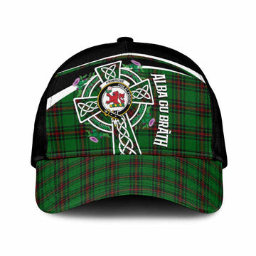 Primrose Tartan Crest Classic Cap Scottish Thistle Celtic Cross Alba Gu Brath