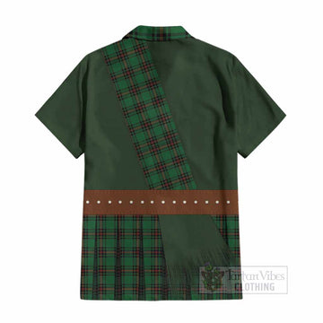 Primrose Tartan Crest Cotton Hawaiian Shirt Kilt Costume Style
