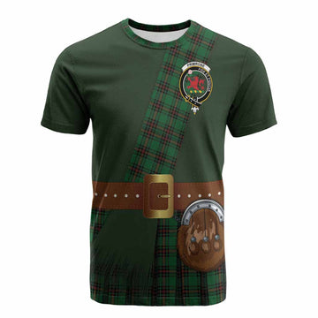Primrose Tartan Crest Cotton T-shirt Kilt Costume Style