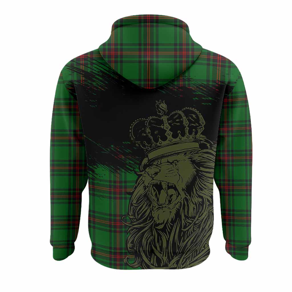 Primrose Tartan Crest Hoodie Crowned Lion Heritage Style