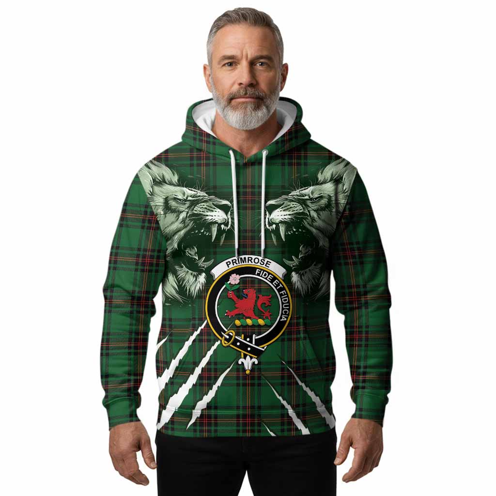 Primrose Tartan Crest Hoodie Ferocious Lion Style