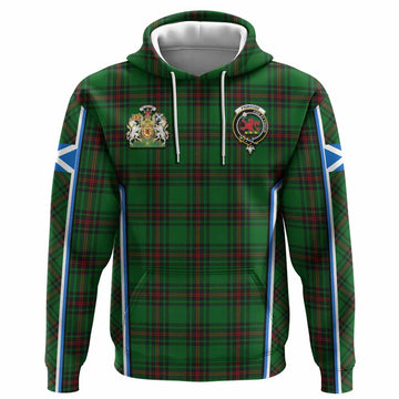 Primrose Tartan Crest Hoodie Scotland Coat of Arm Flag Style