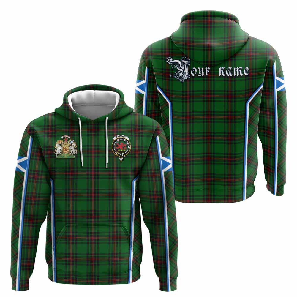 Primrose Tartan Crest Hoodie Scotland Coat of Arm Flag Style - Tartan Vibes Clothing