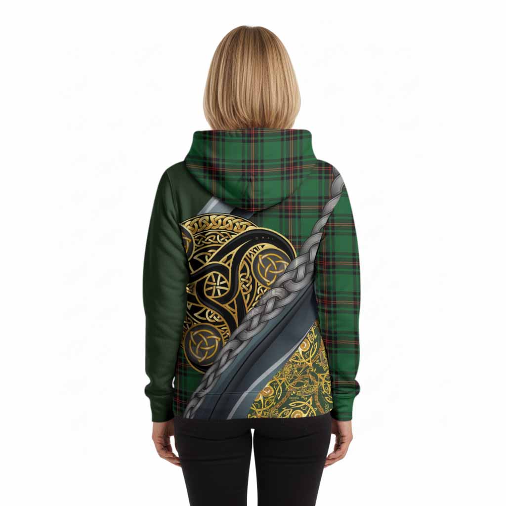 Primrose Tartan Crest Hoodie Scottish Triskele Celtic