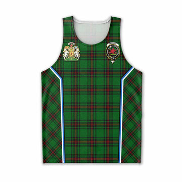 Primrose Tartan Crest Men Tank Top Scotland Coat of Arm Flag Style - Tartan Vibes Clothing