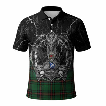 Primrose Tartan Crest Polo Shirt Celtic Odin's Raven Legacy
