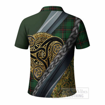 Primrose Tartan Crest Polo Shirt Scottish Triskele Celtic