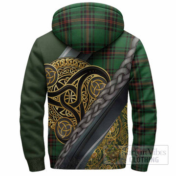 Primrose Tartan Crest Sherpa Hoodie Scottish Triskele Celtic