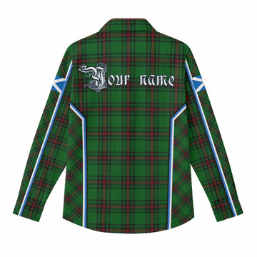 Primrose Tartan Crest Women Casual Shirt Scotland Coat of Arm Flag Style