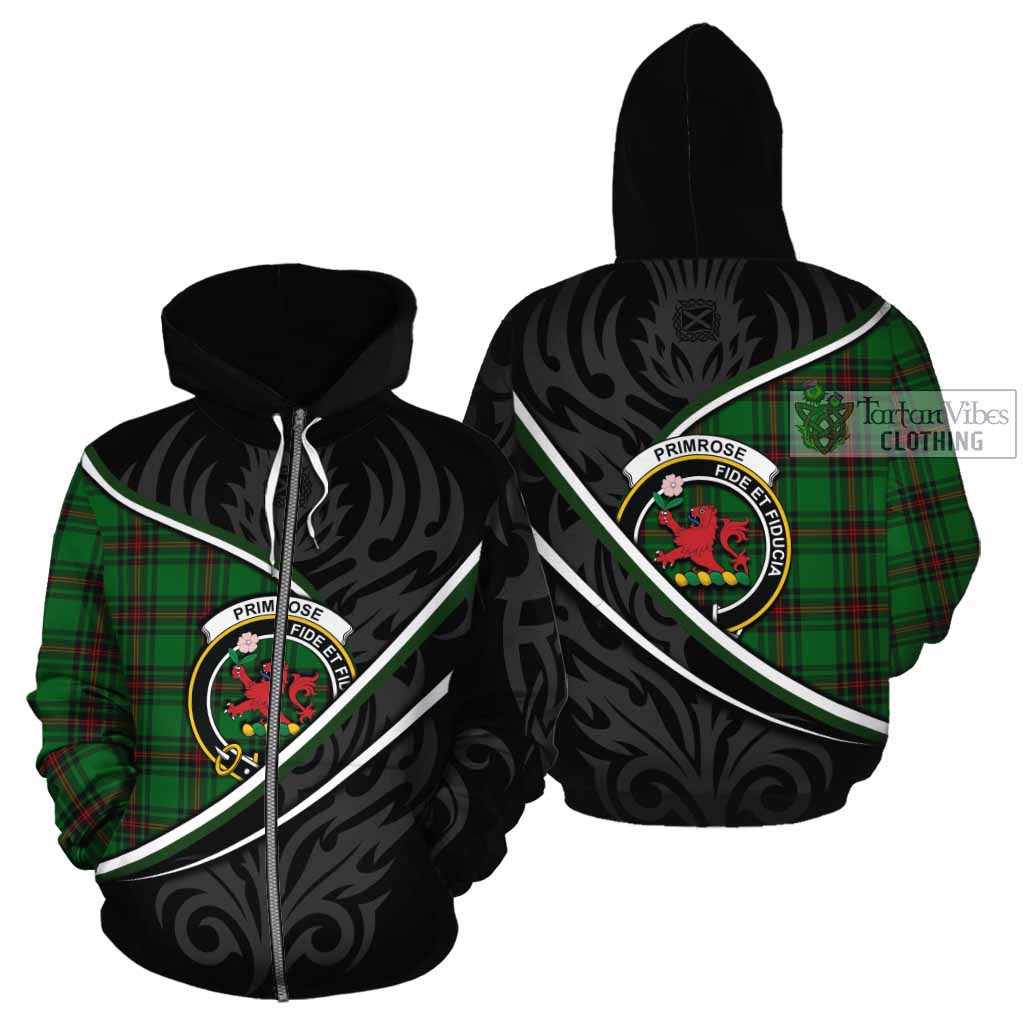 Primrose Tartan Family Crest Cotton Hoodie Celtic Scottish Thistle Floral - Tartan Vibes Clothing