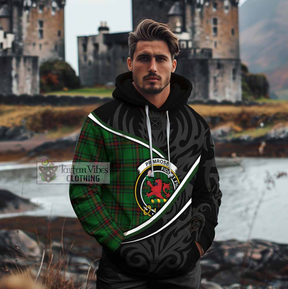 Primrose Tartan Family Crest Cotton Hoodie Celtic Scottish Thistle Floral - Tartan Vibes Clothing