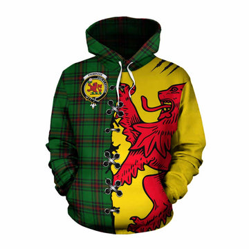 Primrose Tartan Family Crest Cotton Hoodie Lion Rampant Honor - Tartan Vibes Clothing