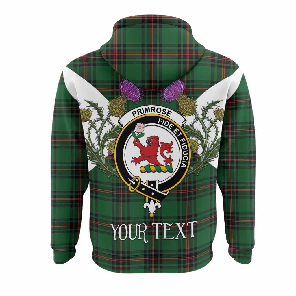 Primrose Tartan Family Crest Hoodie Scottish Burns Night Thistle Floral