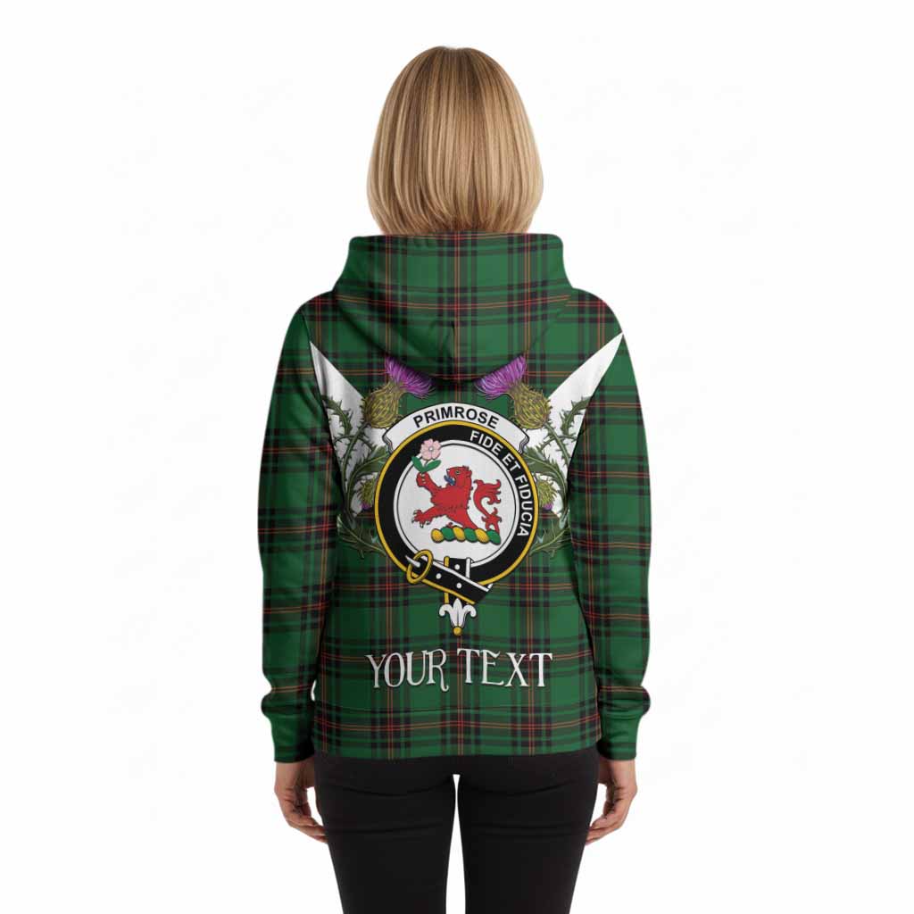 Primrose Tartan Family Crest Hoodie Scottish Burns Night Thistle Floral