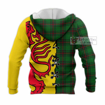 Primrose Tartan Family Crest Knitted Hoodie Lion Rampant Honor