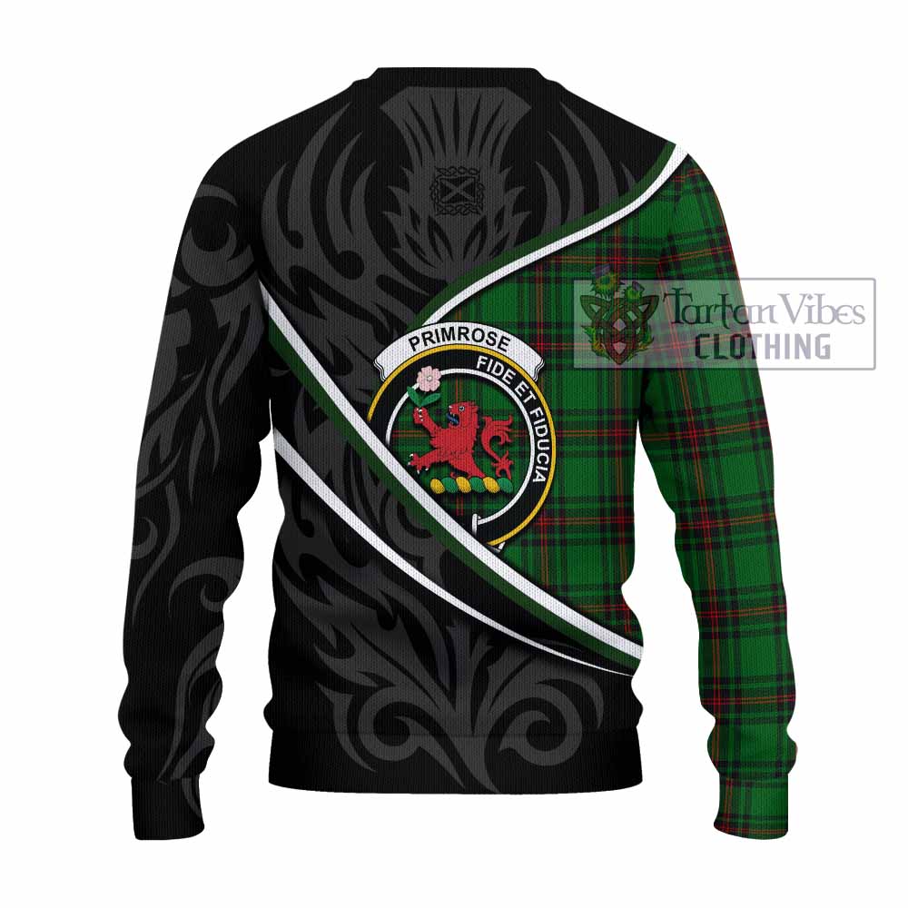 Primrose Tartan Family Crest Knitted Sweater Celtic Scottish Thistle Floral - Tartan Vibes Clothing