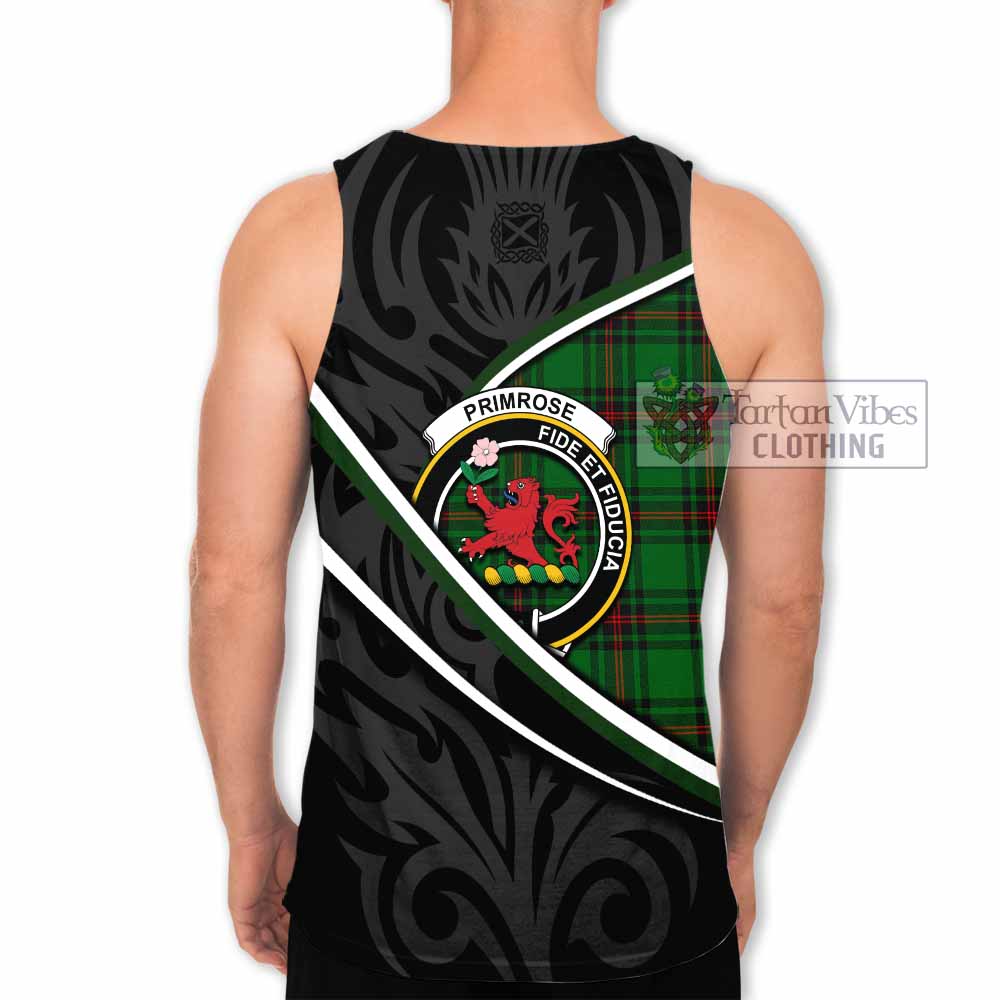 Primrose Tartan Family Crest Men Tank Top Celtic Scottish Thistle Floral - Tartan Vibes Clothing
