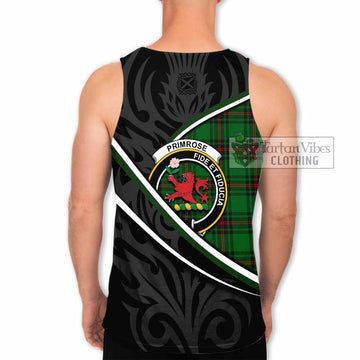 Primrose Tartan Family Crest Men Tank Top Celtic Scottish Thistle Floral - Tartan Vibes Clothing