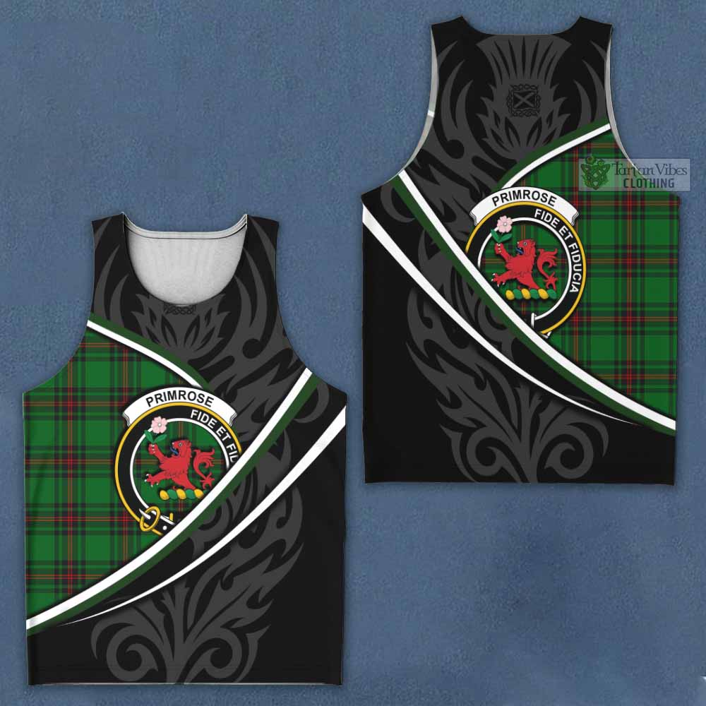 Primrose Tartan Family Crest Men Tank Top Celtic Scottish Thistle Floral - Tartan Vibes Clothing