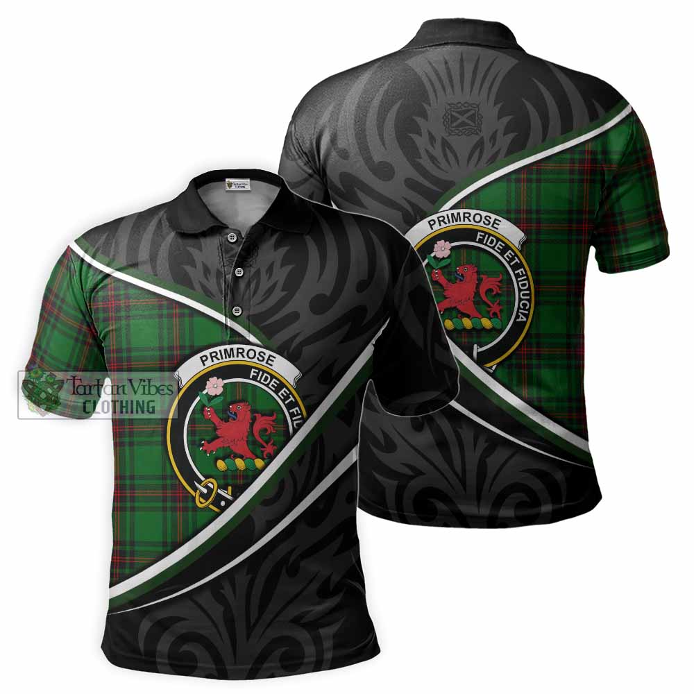 Primrose Tartan Family Crest Polo Shirt Celtic Scottish Thistle Floral - Tartan Vibes Clothing