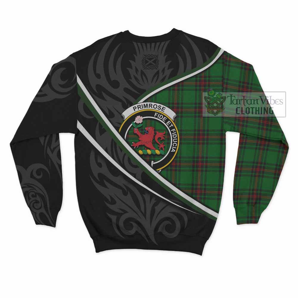 Primrose Tartan Family Crest Sweatshirt Celtic Scottish Thistle Floral - Tartan Vibes Clothing
