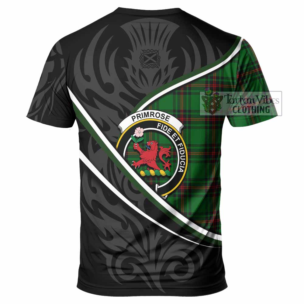 Primrose Tartan Family Crest T-shirt Celtic Scottish Thistle Floral - Tartan Vibes Clothing