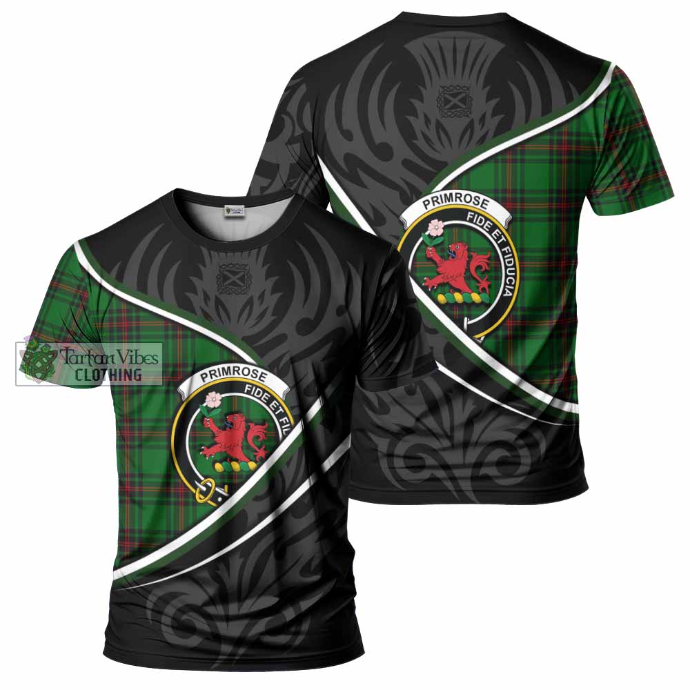 Primrose Tartan Family Crest T-shirt Celtic Scottish Thistle Floral - Tartan Vibes Clothing