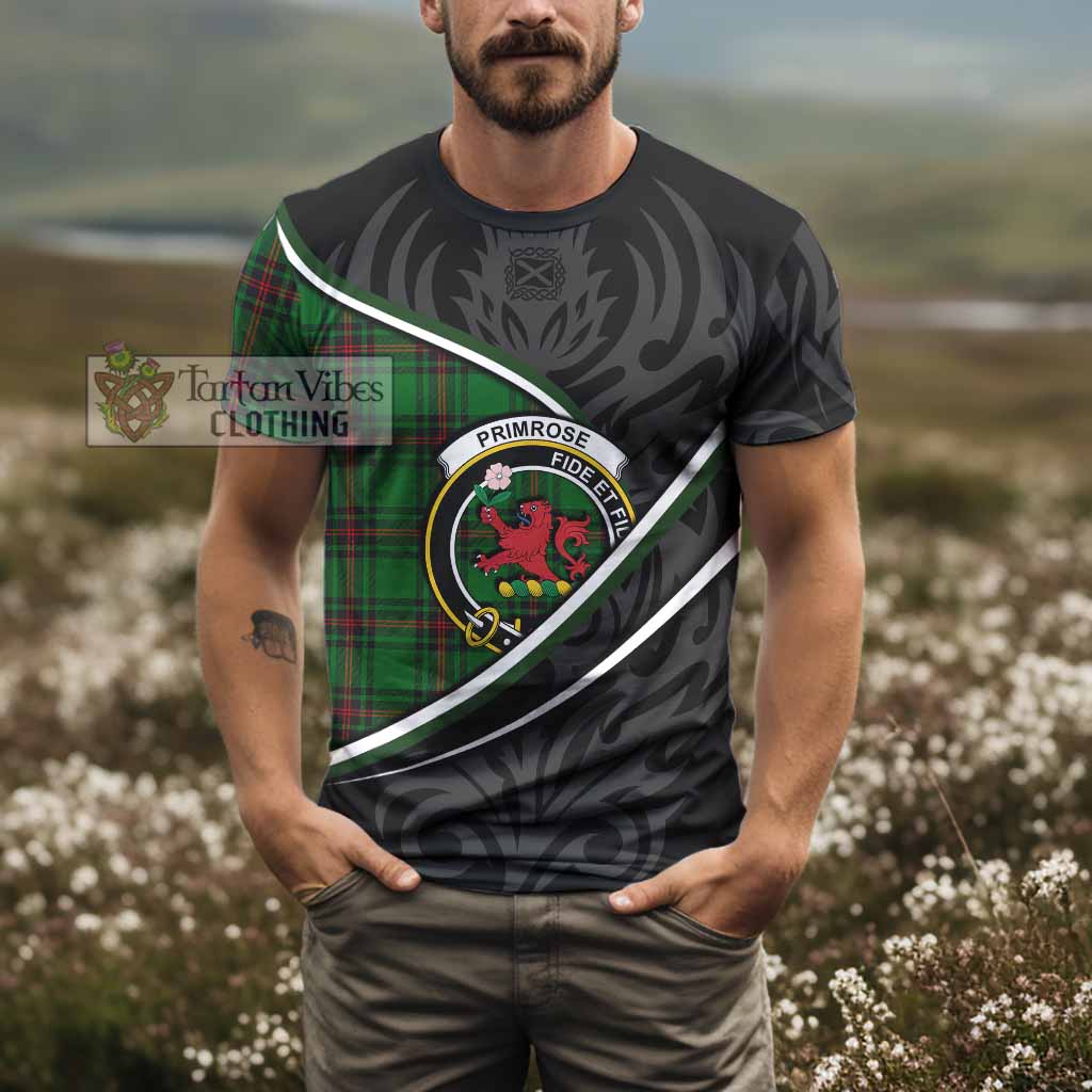 Primrose Tartan Family Crest T-shirt Celtic Scottish Thistle Floral - Tartan Vibes Clothing