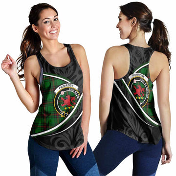 Primrose Tartan Family Crest Women Racerback Tanks Celtic Scottish Thistle Floral - Tartan Vibes Clothing