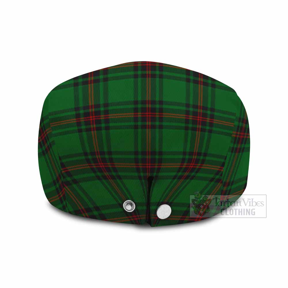 Primrose Tartan Flat Cap, Jeff Cap Scottish Stag Thistle Floral Art