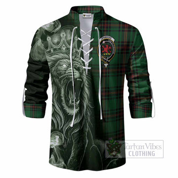 Primrose Tartan Ghillie Shirt Roaring Lion Heritage