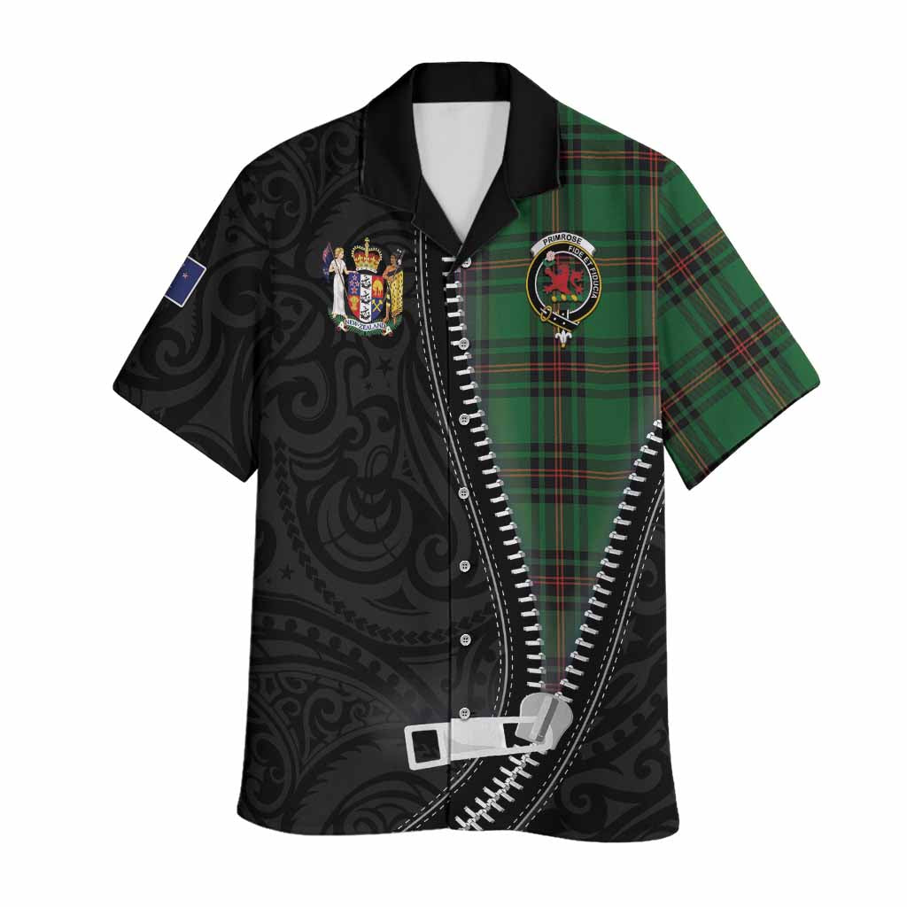 Primrose Tartan Hawaiian Shirt New Zealand Pattern Unique Zipper Stylized