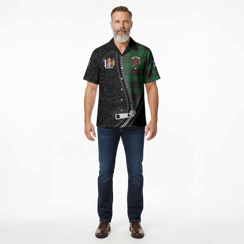 Primrose Tartan Hawaiian Shirt New Zealand Pattern Unique Zipper Stylized