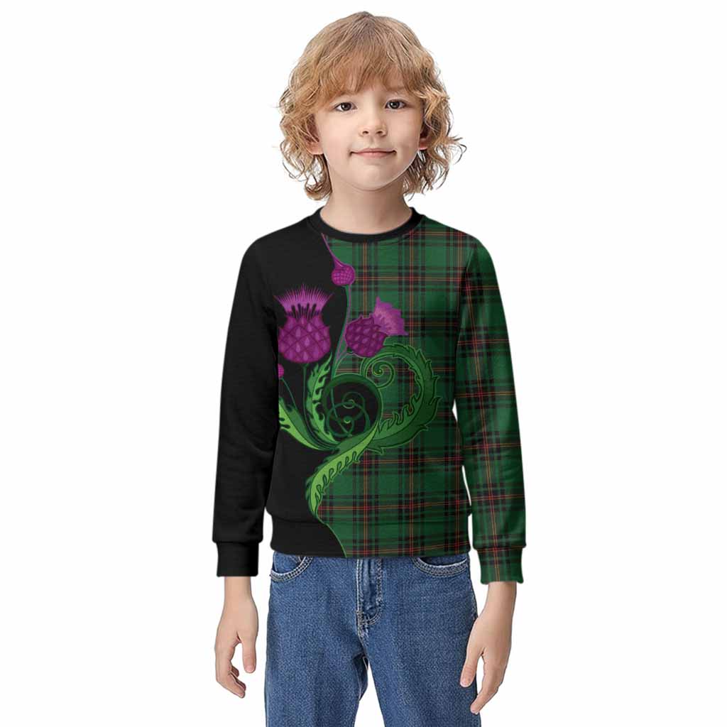 Primrose Tartan Kid Knitted Sweatshirt Traditional Scottish Thistle