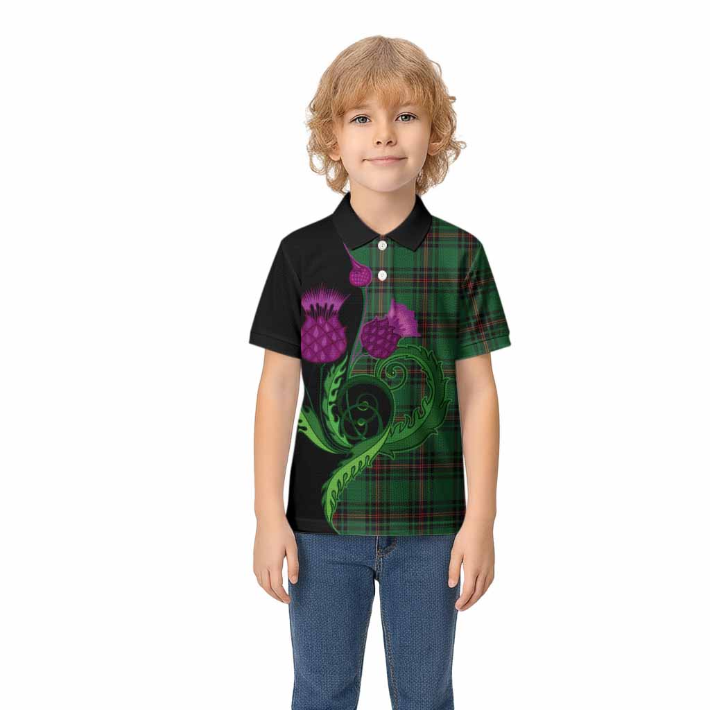 Primrose Tartan Kid Polo Shirt Traditional Scottish Thistle