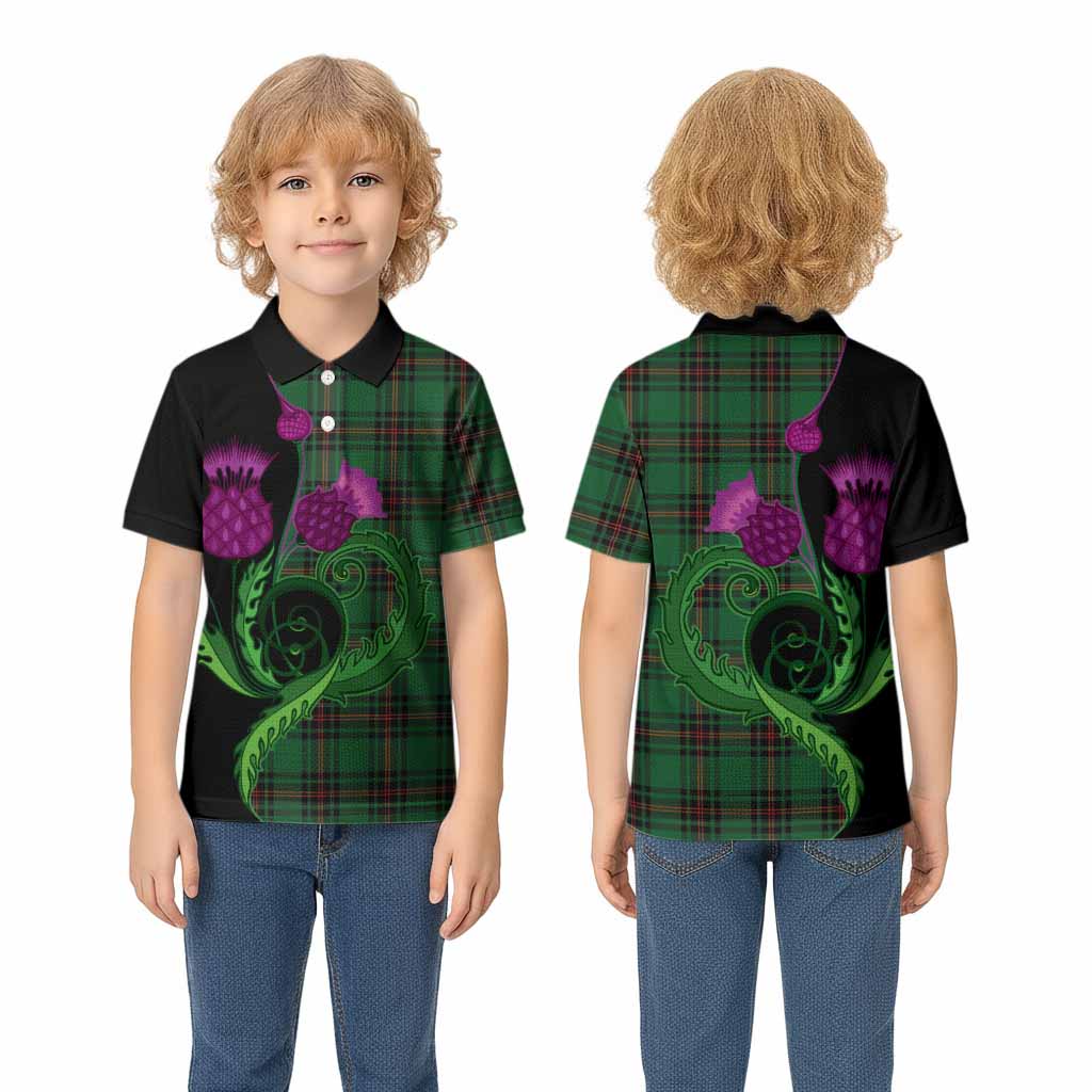 Primrose Tartan Kid Polo Shirt Traditional Scottish Thistle