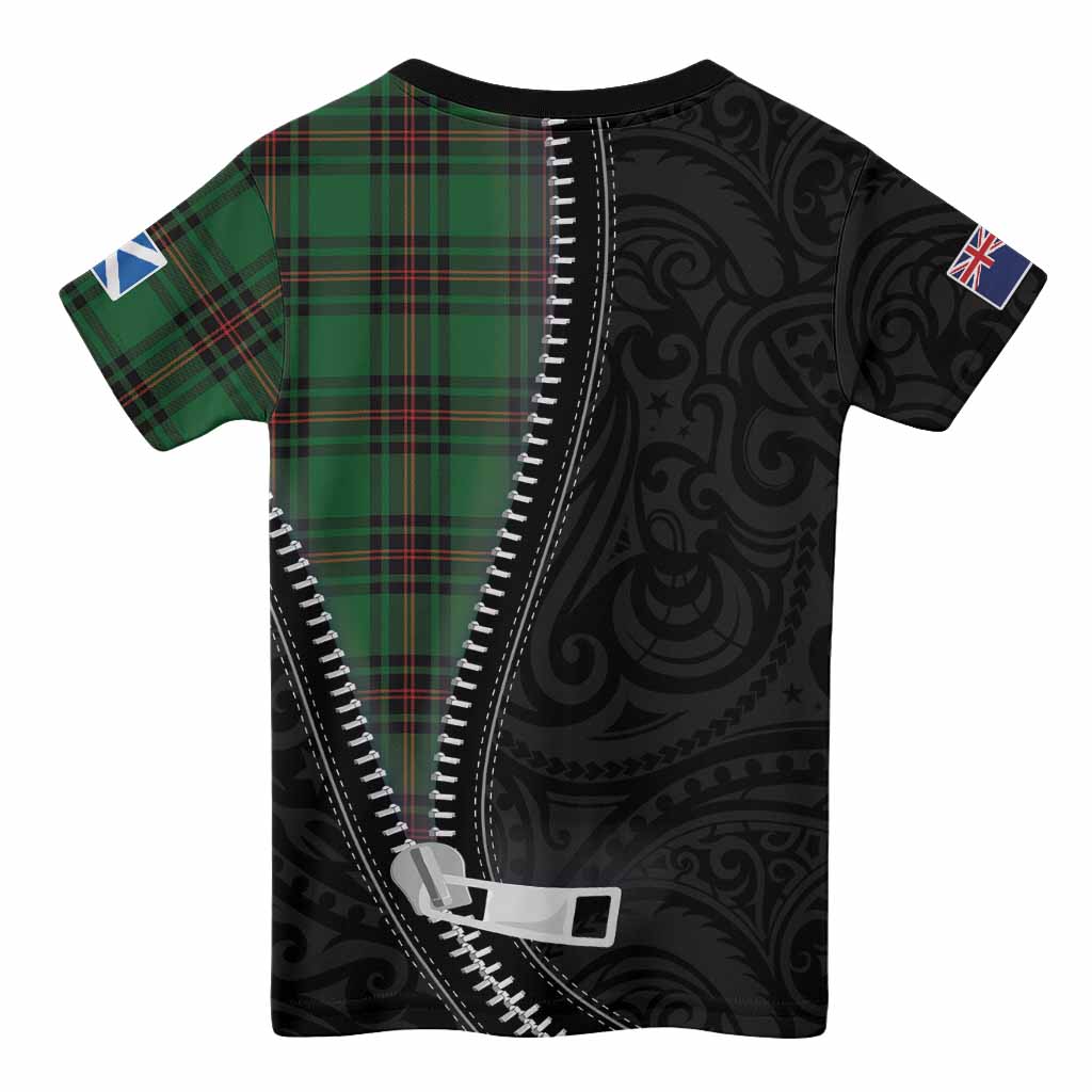 Primrose Tartan Kid T-shirt New Zealand Pattern Unique Zipper Stylized