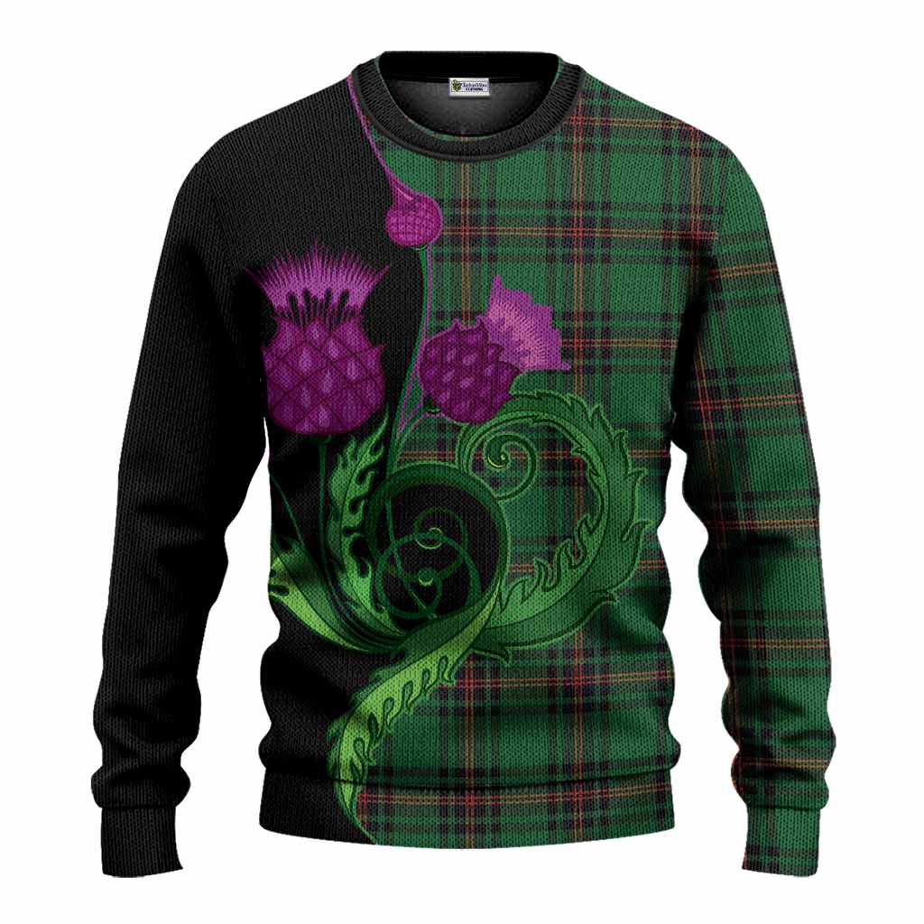 Primrose Tartan Knitted Sweater Traditional Scottish Thistle