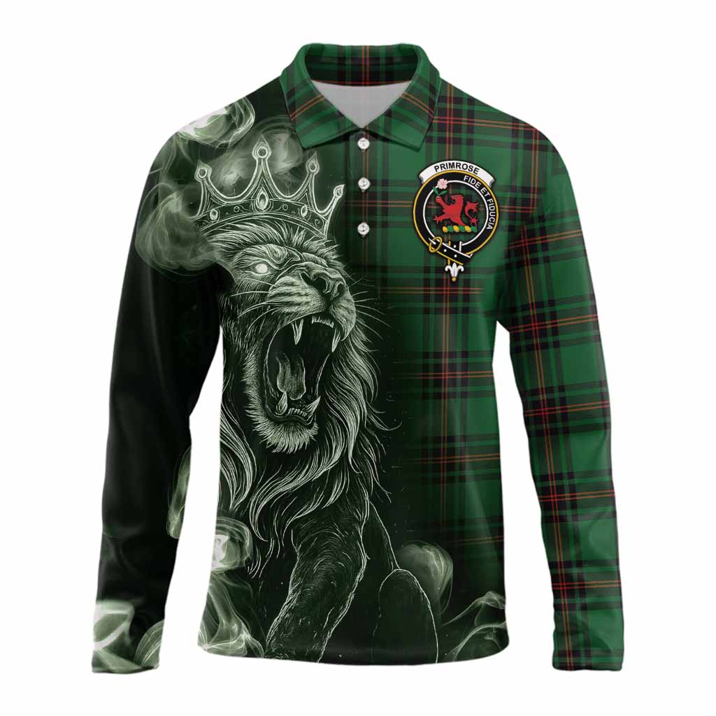 Primrose Tartan Long Sleeve Polo Shirt Roaring Lion Heritage